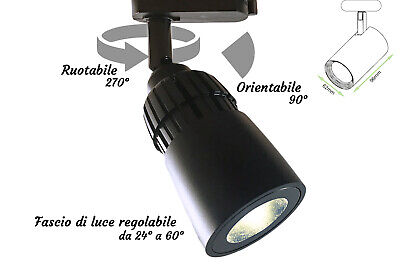Faro Lampada Led A Binario 10W Bianco Caldo 2700K Angolo Luce Regolabile Da 24