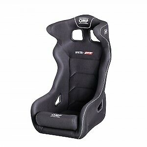 Asiento Racing Coche Fibra 5 Agujeros OMP Negro RS-PT2 Ha / 762E Fia 8855/1999