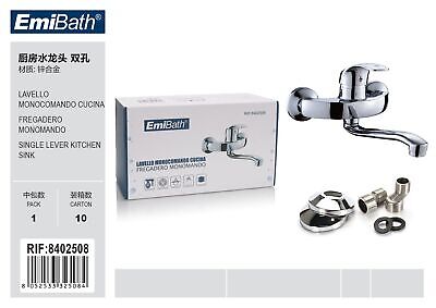 Kit Miscelatore Doccia Vasca Bagno Regolabile Acqua Calda e Fredda Argento