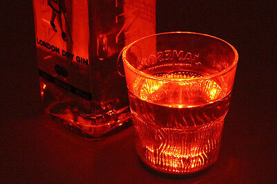 2 PZ Luce Led Sotto Bottiglia Vino Sottobicchiere Colore ROSSO Red Ideale Regalo