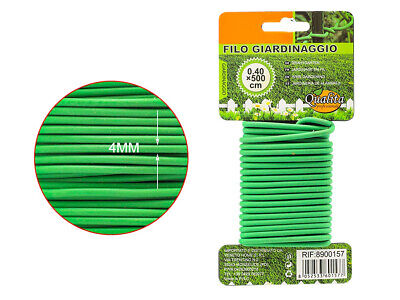 5 Metri Filo di Ferro da Giardinaggio Rivestito Gommato Verde Diametro 4mm <ul>