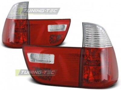 Coppia Fari Fanali Posteriori Tuning X5 E53 09.1999 > 2006 Rosso Bianco