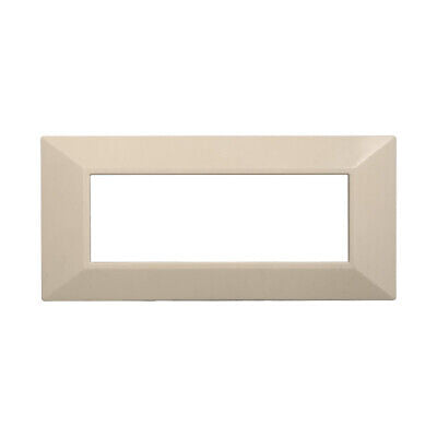 ETTROIT Placca Piramide Serie Moon 6P Colore Sabbia Compatibile Con Bticino