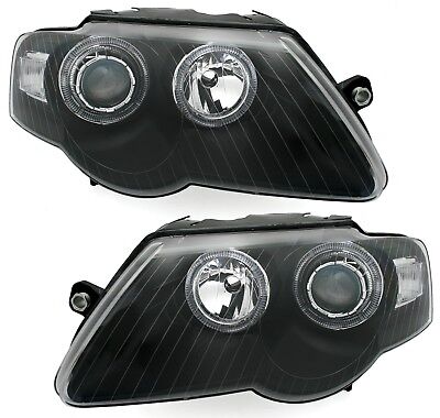 Angel Eyes Faro Fanale per Passat 3C nero