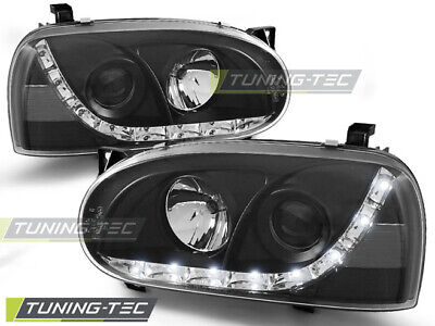 FANALI DAYLIGHT NERI per GOLF 3 91-97