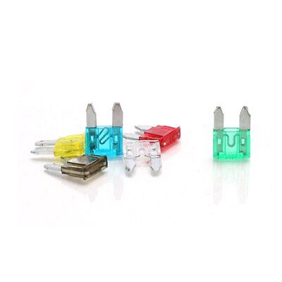 10 Fusibili Piatti Mini Per Auto 12V 24V Max 32V 7,5A 10A 15A 20A 25A 30A