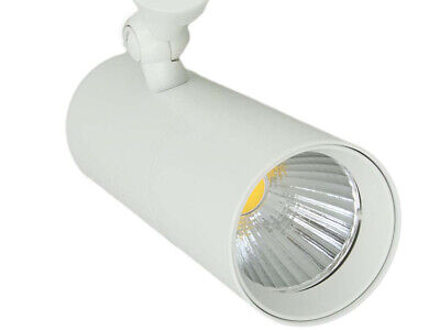 Faro Led Da Binario Trifase 20W 2000LM Carcassa Bianca 4000K CRI 80 UGR 16