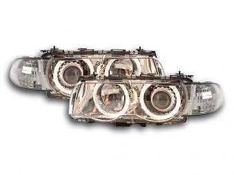 Coppia Fari Fanali Anteriori Tuning Angel Eyes serie 7 E38 99-02 cromato