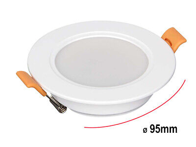 Faretto Led Da Incasso Rotondo 5W 500LM Caldo 3000K Diametro 95mm Foro 75-90mm