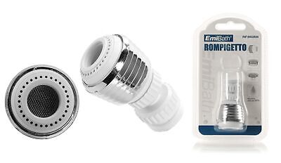 Aeratore Rubinetto Rompigetto Cucina Girevole 360&deg; Colore Bianco Monogetto