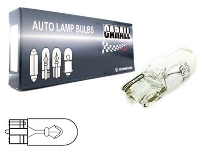 LOTTO 10 Pezzi Lampada Lampadina Luce AUTO/SCOOTER T10 W5W 12V W2.1x9.5d RICAMBI