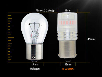 Lampada Led 1156 BA15S P21W Canbus Rosso 12V No Polarita IP67 Illuminazione 360