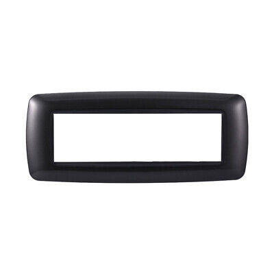 ETTROIT Placca Plastica Bombata Serie Space 7P Colore Acciaio Scuro Compatibile