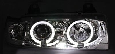 Coppia fari fanali anteriori Angel Eyes Fari per 3er E36 Cromati