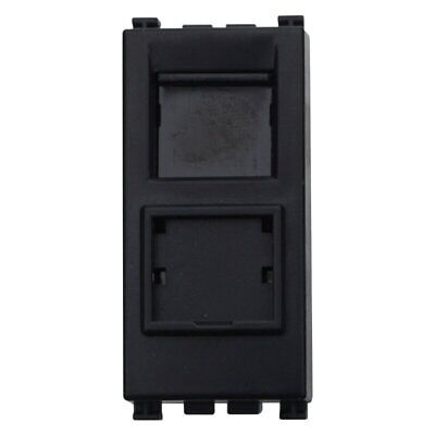 ETTROIT Connettore Rete Presa Dati RJ45 CAT5E Colore Nero Compatibile Con Vimar