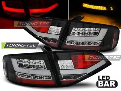 Coppia Fari Fanali Posteriori Tuning A4 B8 08-11 SEDAN Berlina Nero LED