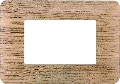ETTROIT Placca Plastica Serie Solar 3P Colore Legno Chiaro Compatibile Con