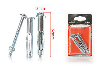 2 pcs Tasselli a Espansione in Metallo con Viti &Oslash;8x52mm <ul><li>Tasselli