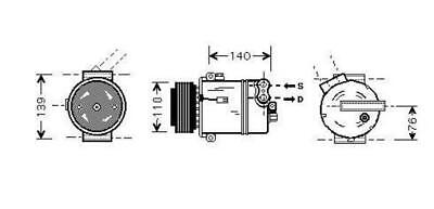 COMPRESSORE COMPATIBILE CON OPEL VECTRA - C 04/2002