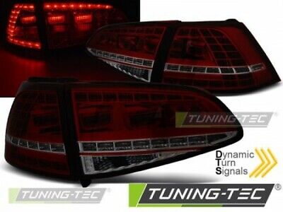 Coppia Set Fari Fanali Led Tuning GOLF 7 13-17 ROSSO FUME' LED GTI