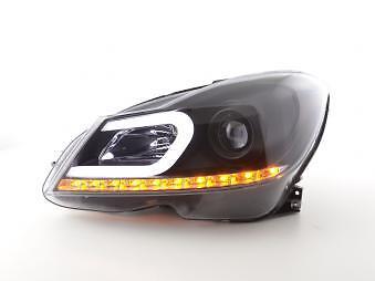 Coppia Fari Fanali Anteriori Tuning Dayline Luci Diurne classe C W204 1