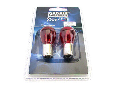 Coppia Lampada lampadina Alogena PR21/5W BAW15D Asimmetrica 12V 21/5W Rosso