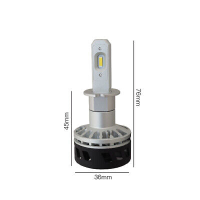 H3 Led Conversion Matrix 2 pezzi 6500°K 5000 lm 25W 9-36V dissipatore integrato
