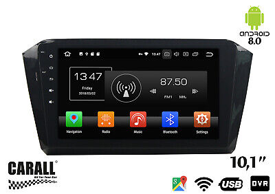 Autoradio Android 8.0 Passat 2016 GPS DVD USB SD WI-FI Bluetooth Navigatore