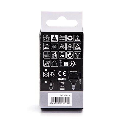 Lampada Led E14 G45 10W 935LM 6500K 45X85mm <ul><li><strong>Lampada