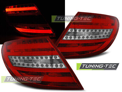 LED BAR TAIL LIGHTS RED WHIE fits C-KLASA W204 SEDAN 07-10