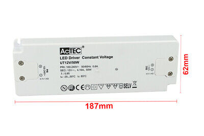 Alimentatore Trasformatore CV Slim 12V 50W 4,16A Voltaggio Costante 187x62x22mm