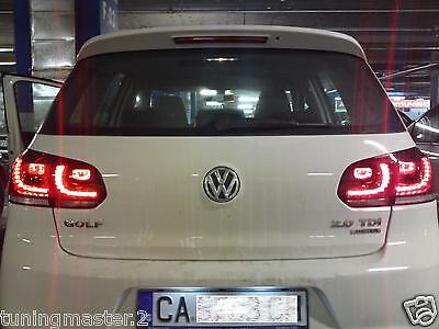 Coppia Fari Fanali Posteriori Tuning LED Golf VI 6 GTI GTD Look 2008-2012 ROSSI