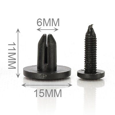 Kit da 20 Rivetti in Plastica con Fissaggio a Vite 15x11 <ul> <li>Set