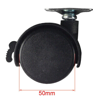 Kit di 4 Rotelle Per Mobili Con Freno Diametro 50mm Piastra Assemblaggio
