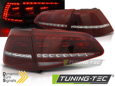LED TAIL LIGHTS SPORT RED WHITE SEQ fits GOLF 7 13-17