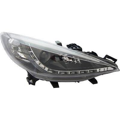 Coppia fari fanali anteriori TUNING 207 06-12 neri H1+H1 DRL LUCE DIURNA