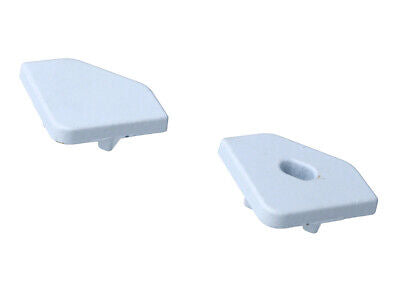 Kit Terminali Tapi di Chiusura In Metallo Con e Senza Foro Colore Bianco Per