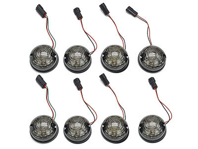 Kit 8 Fanali Led Anteriore Posteriori Laterali Lente Nero Fume Per D