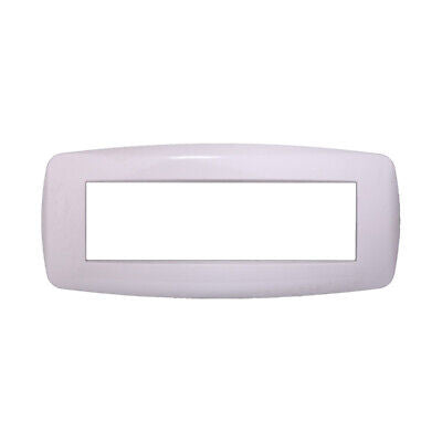 ETTROIT Placca Slim Serie Space 7P Colore Bianco Compatibile Con Bticino Living
