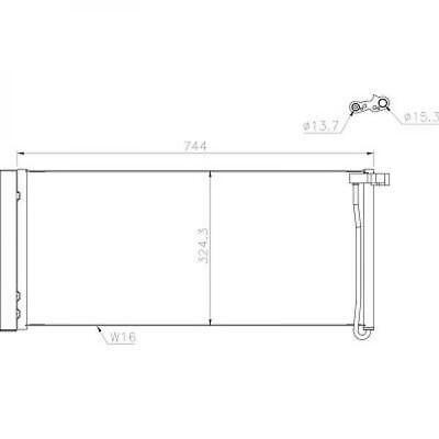 Condensatore clima PANAMERA 09/2009 30s/36/48s/30d 97057311100