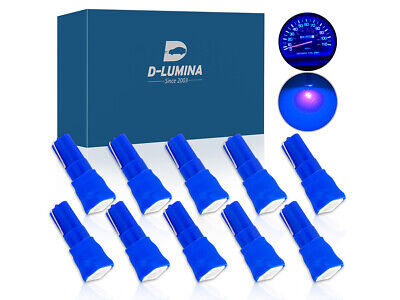 10 Lampadine Led T5 12V W1,2W Colore Blu Con 1 Smd 5050 Luci Cruscotto Auto e