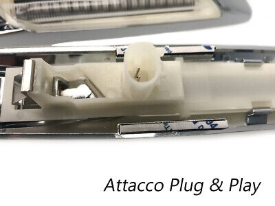 Kit Freccia Laterale a Led Side Marker Dinamica Argento Cromato Lente Trasparen