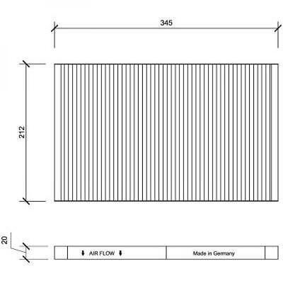 Filtro abitacolo al carbone attivo A6 06.94-10.97