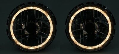 Coppia Set Fari Fanali Anteriori Tuning Angel Eyes Golf 1 I° Cromati