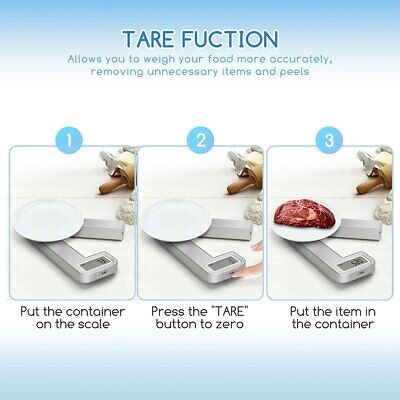 Bilancia da Cucina Digitale Pieghevole, Touch Control Capacit&agrave; 5KG,