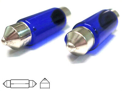 COPPIA Lampada Lampadina Luce T11 C5W 36mm SV 8.5 12V 5W Siluro LOOK Xeno BIANC