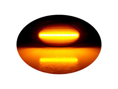 Kit Freccia Laterale a Led Side Marker Lente Trasparente Luce Arancione Per Nis