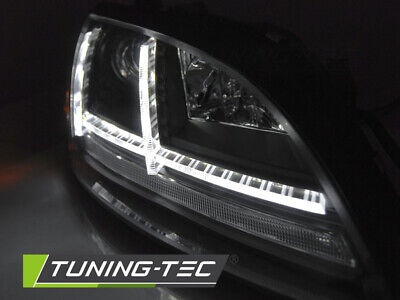 Coppia fari anteriori TUNING DRL TT 2006   2010 neri freccia dinamica ALOGENI H7