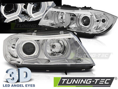 HEADLIGHTS U-LED LIGHT 3D CHROME fits E90/E91 03.05-08.08
