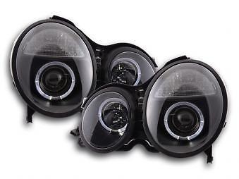 Coppia Fari Fanali Anteriori Tuning classe E W210 97-01 nero